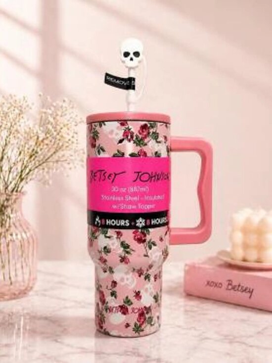 Betsey Johnson Other - Betsey Johnson 30 oz. Stainless Steel/Insulated Tumbler with Straw Cover
